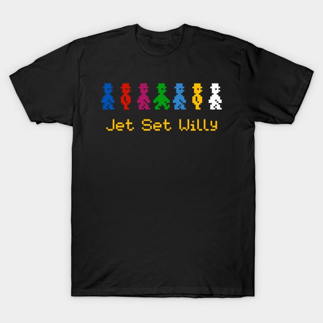 Retro_80s_Gaming_Jet_Set_Willy T-Shirt by MotorManiac